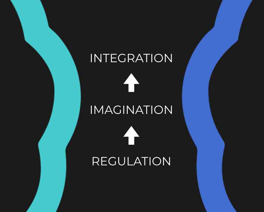 Regulation leads to imagination leads to integration